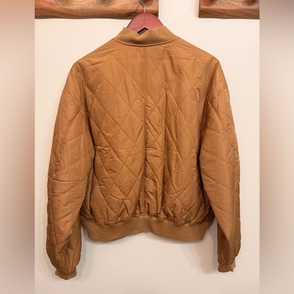 Thread & Supply Quilted Brown Bomber Jacket - Picture 7 of 8